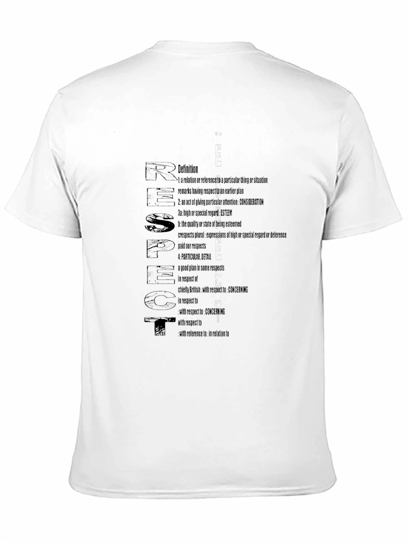 Respect Definition T-Shirt - Black Cotton Blend