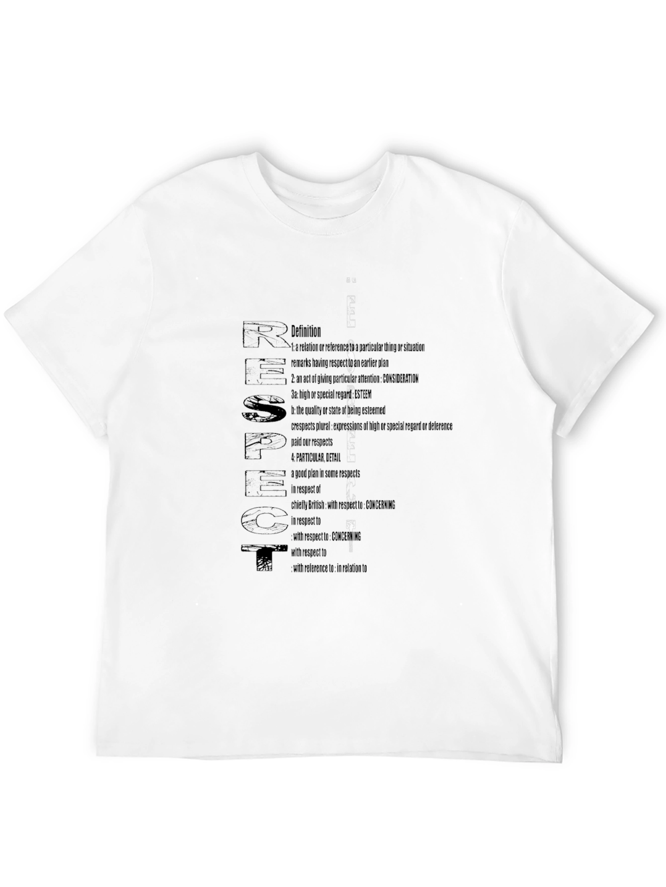 Respect Definition T-Shirt - Black Cotton Blend