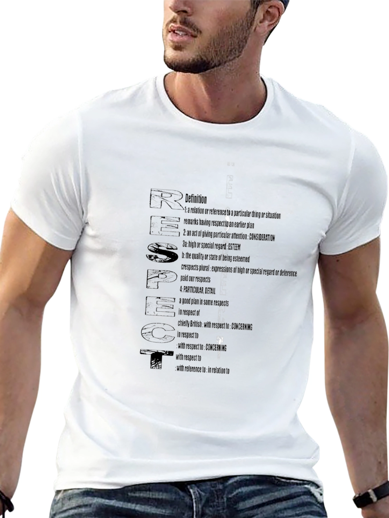 Respect Definition T-Shirt - Black Cotton Blend