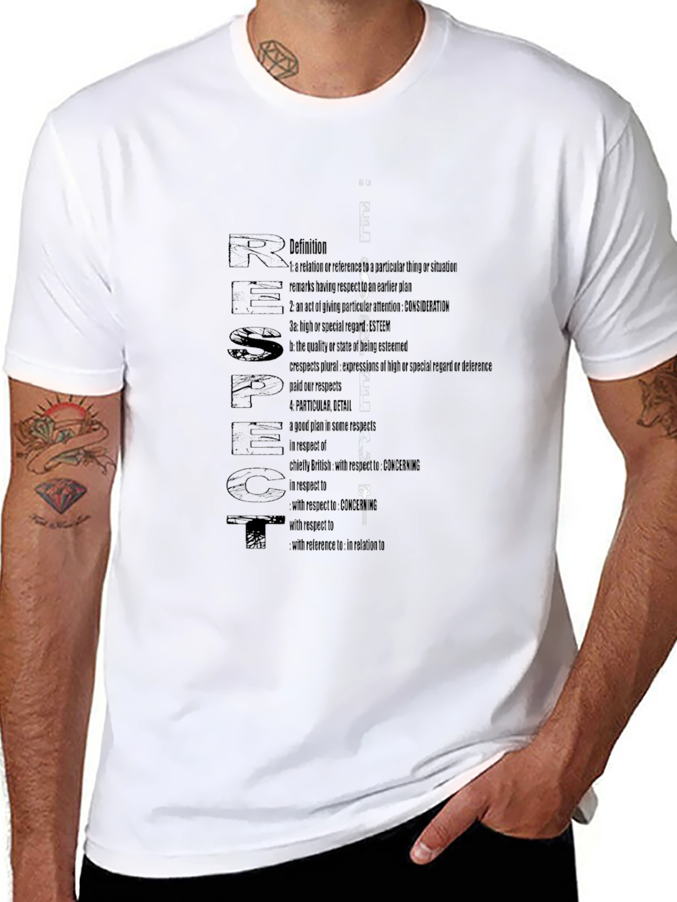 Respect Definition T-Shirt - Black Cotton Blend