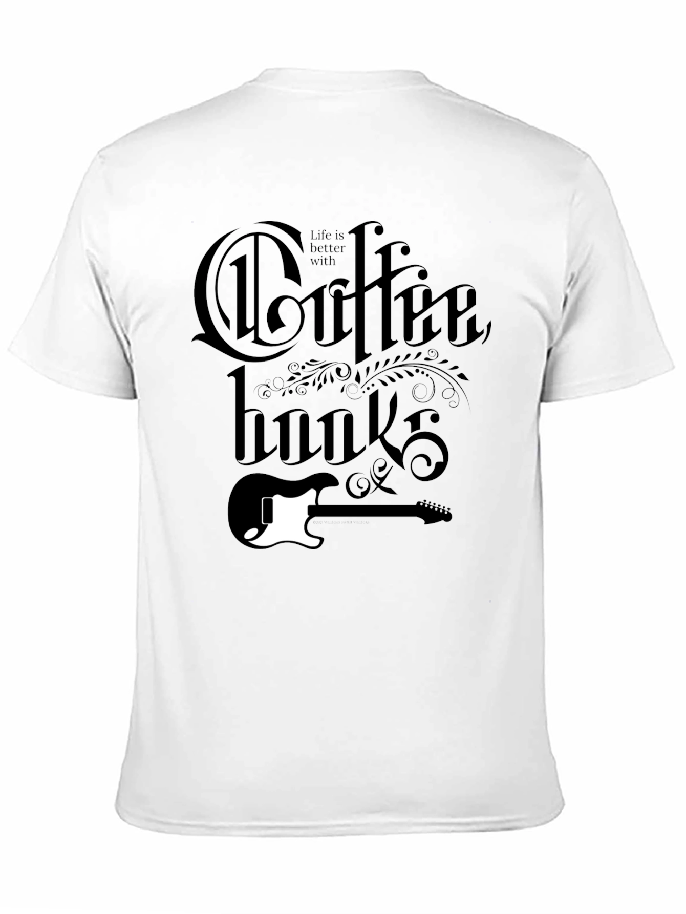 Coffee Hooks T-Shirt - Guitar Lovers Tee