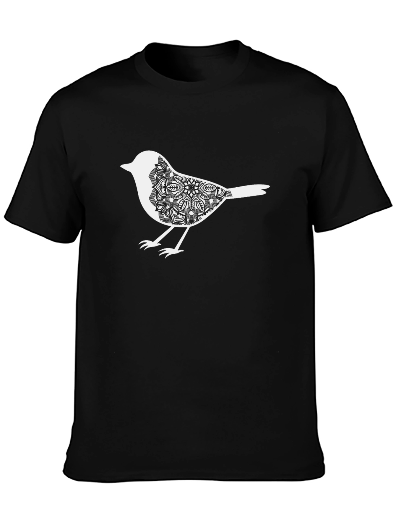 Bird Mandala Graphic Tee - Mens Black T-Shirt