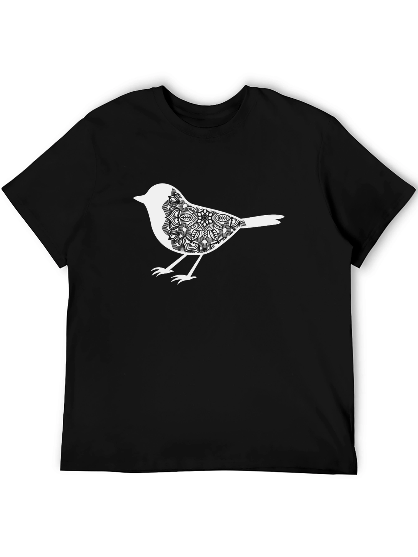 Bird Mandala Graphic Tee - Mens Black T-Shirt
