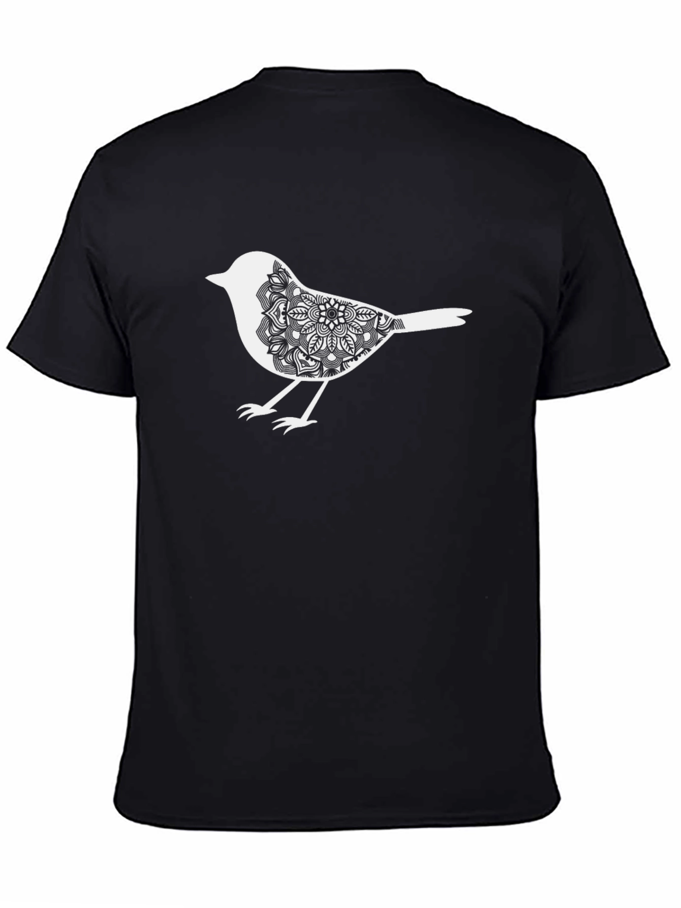 Bird Mandala Graphic Tee - Mens Black T-Shirt