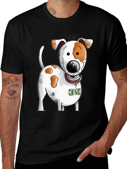 Cartoon Dog Graphic Tee - JACK Tag