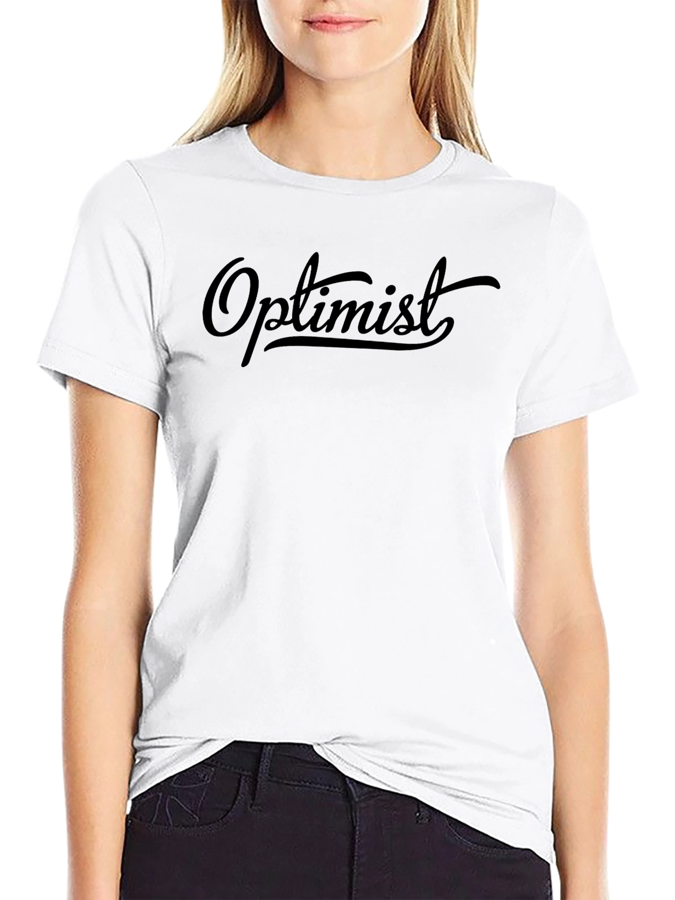 Optimist Graphic Tee - Mens Black Cotton T-Shirt