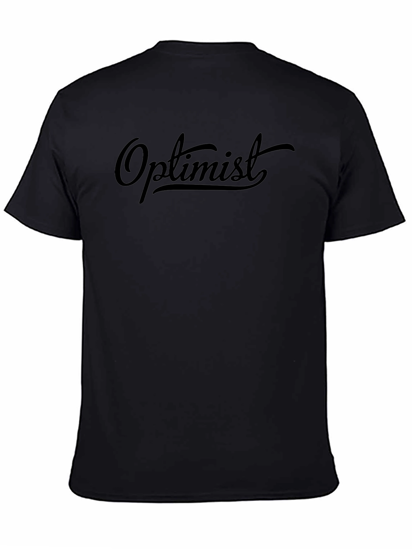 Optimist Graphic Tee - Mens Black Cotton T-Shirt