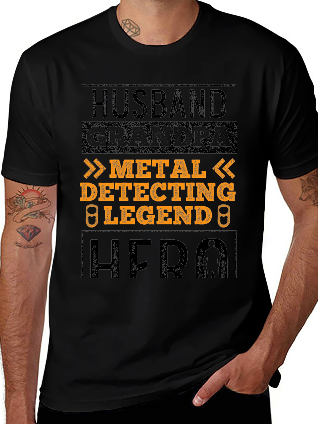 Husband Grandpa Metal Detecting Legend Hero T-Shirt