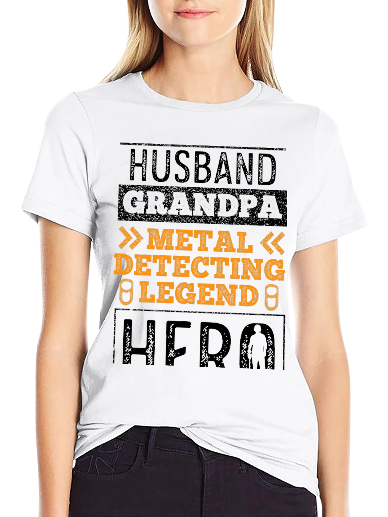 Husband Grandpa Metal Detecting Legend Hero T-Shirt
