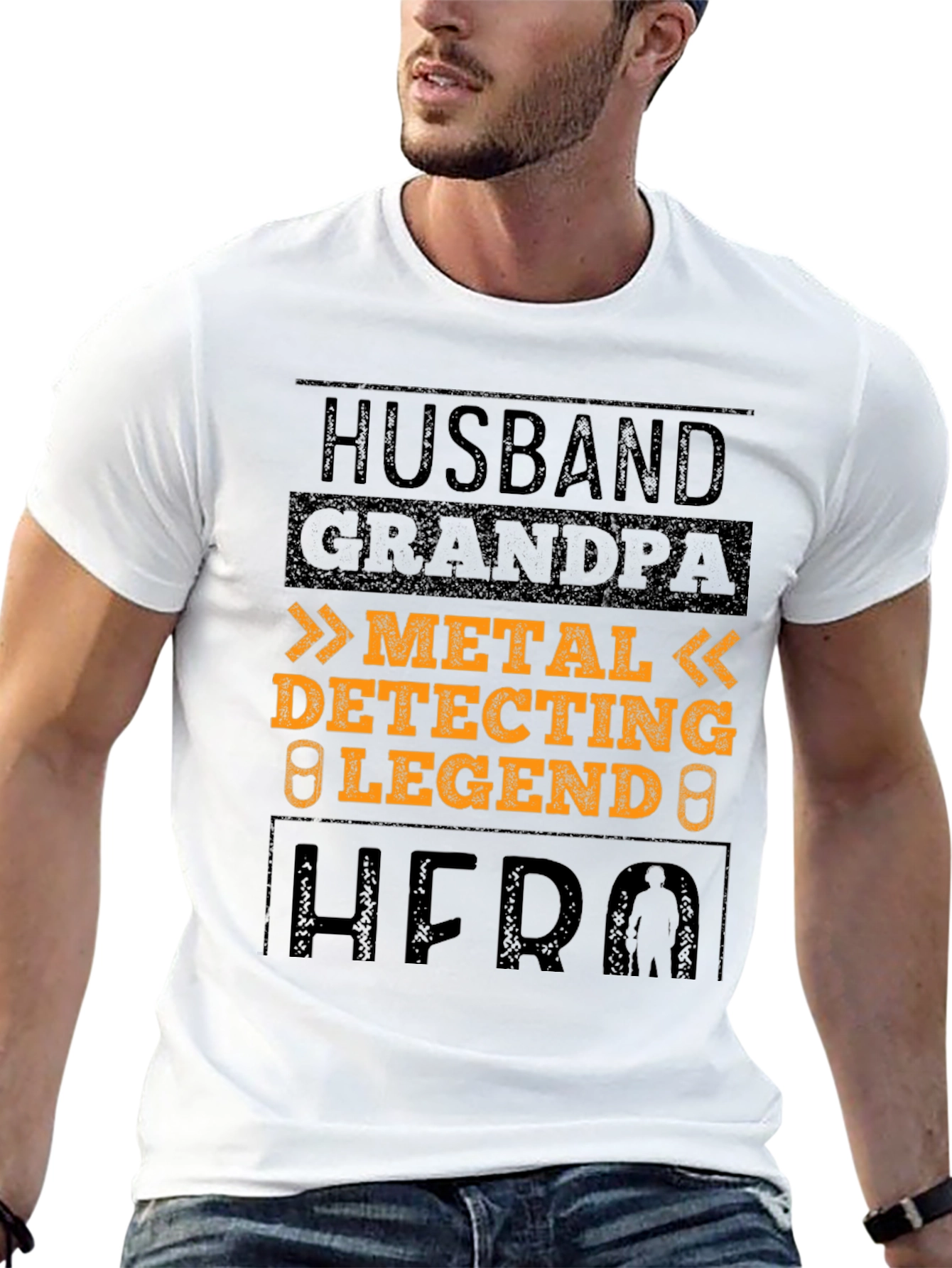 Husband Grandpa Metal Detecting Legend Hero T-Shirt