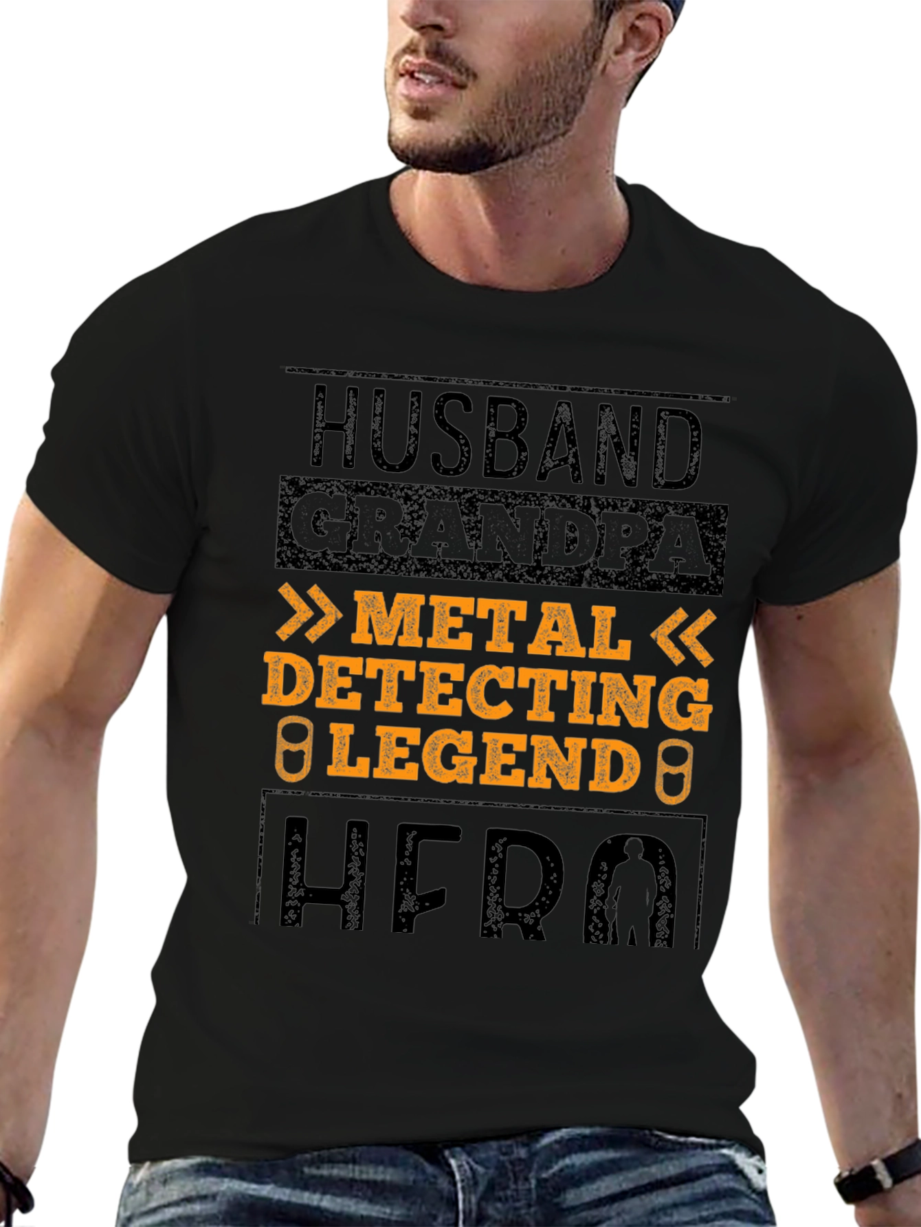 Husband Grandpa Metal Detecting Legend Hero T-Shirt