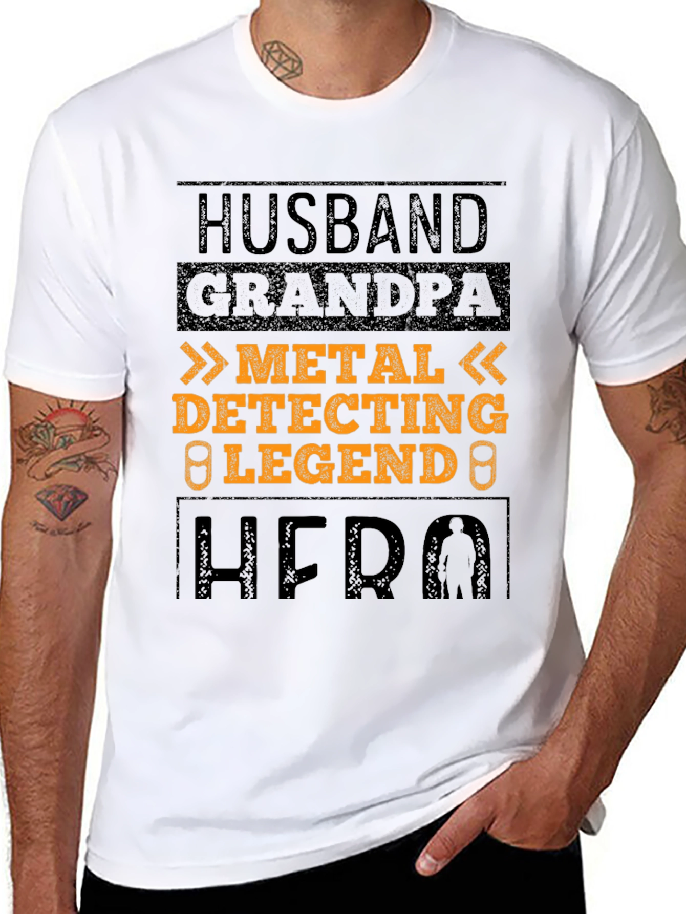 Husband Grandpa Metal Detecting Legend Hero T-Shirt