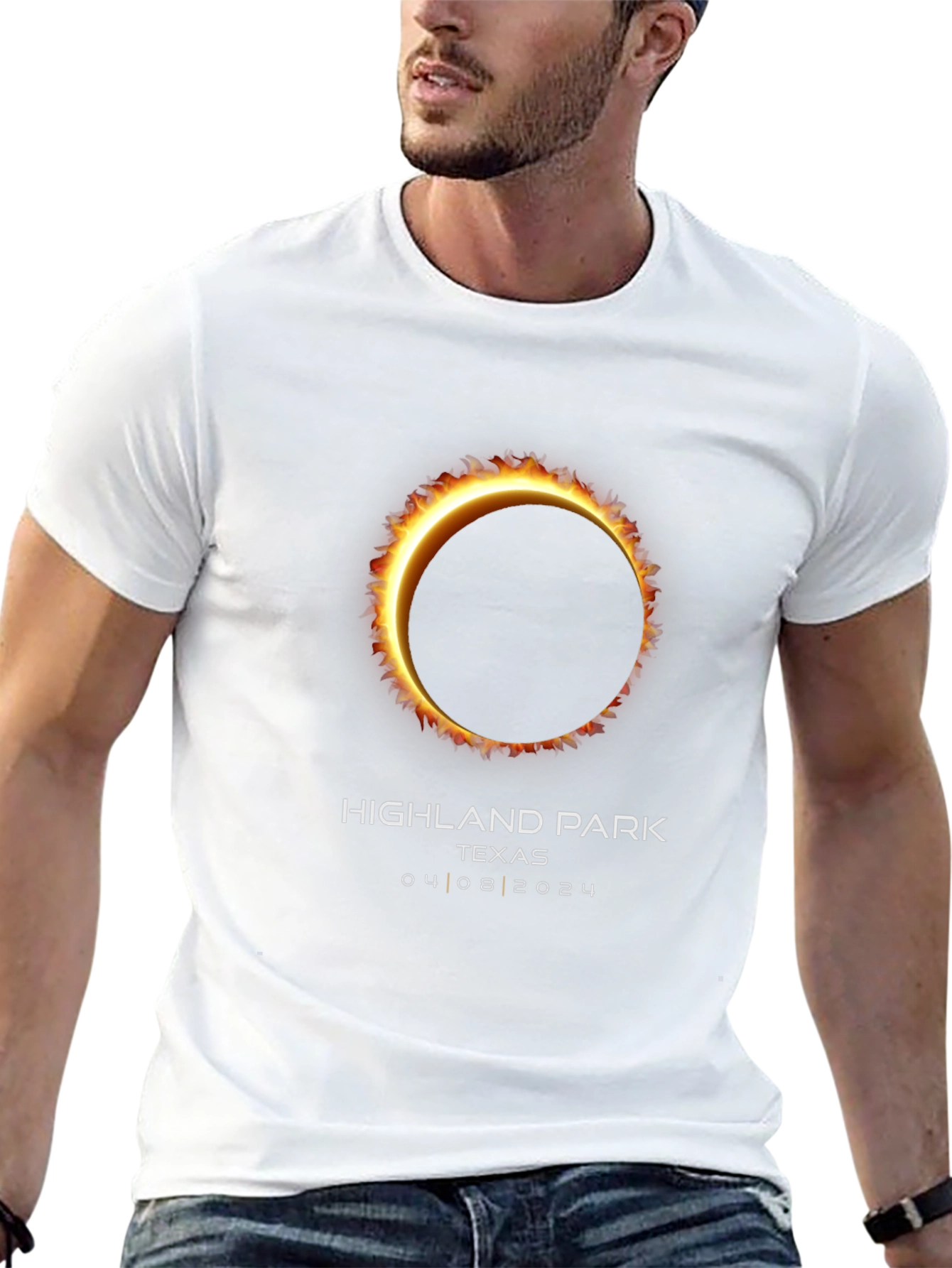 Highland Park Texas Eclipse T-Shirt - 04/08/2024