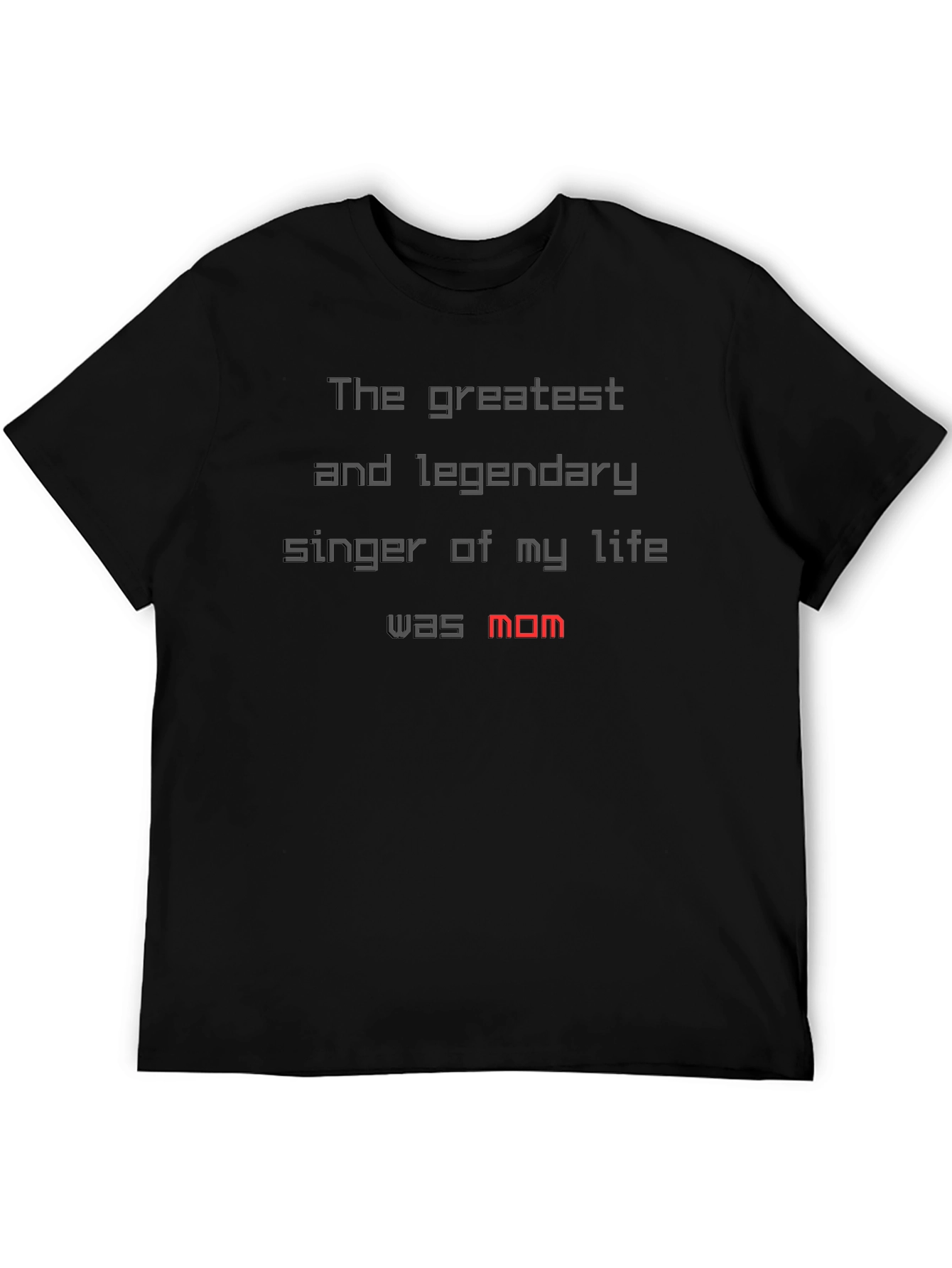 Greatest Singer Mom T-Shirt - Black
