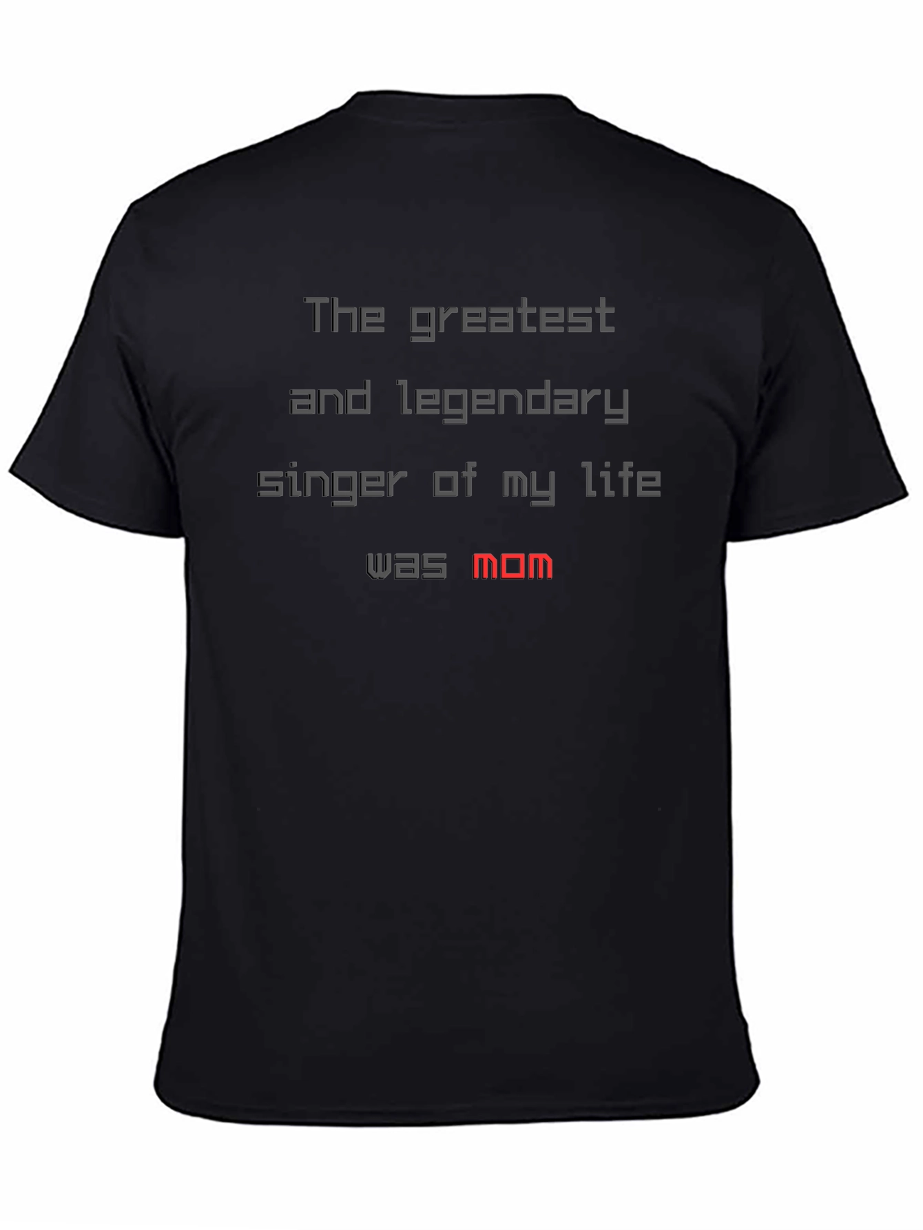 Greatest Singer Mom T-Shirt - Black