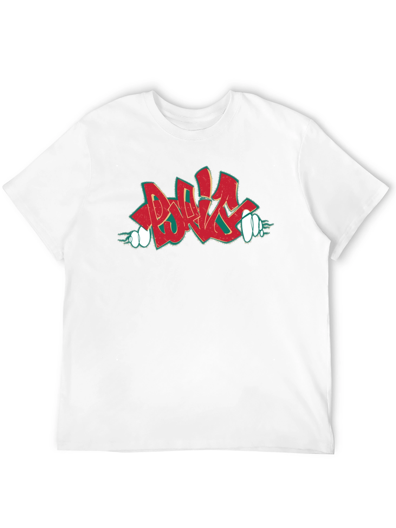 Retro Graffiti Style Graphic Print T-Shirt