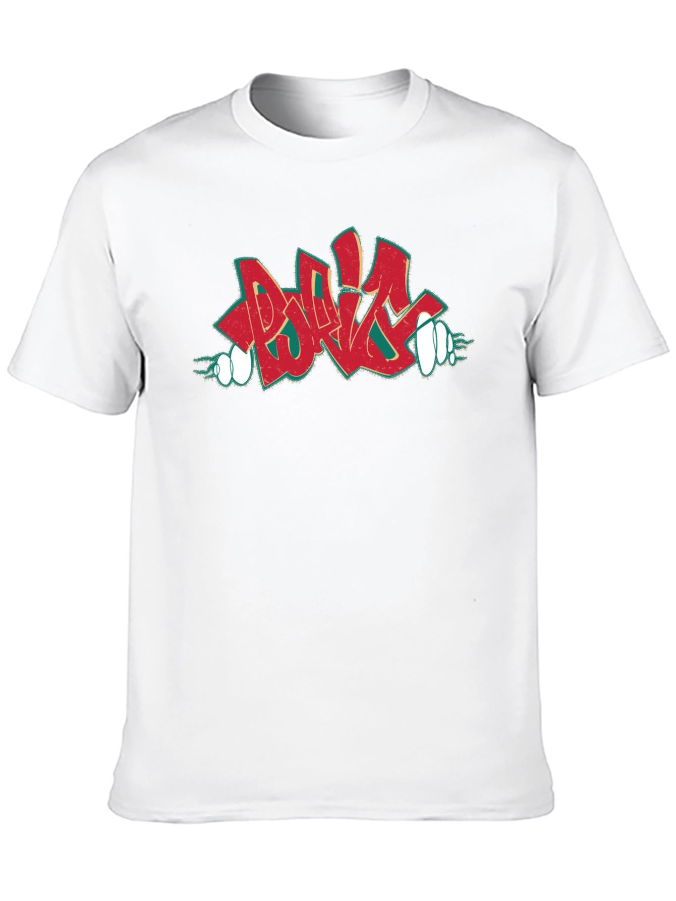 Retro Graffiti Style Graphic Print T-Shirt