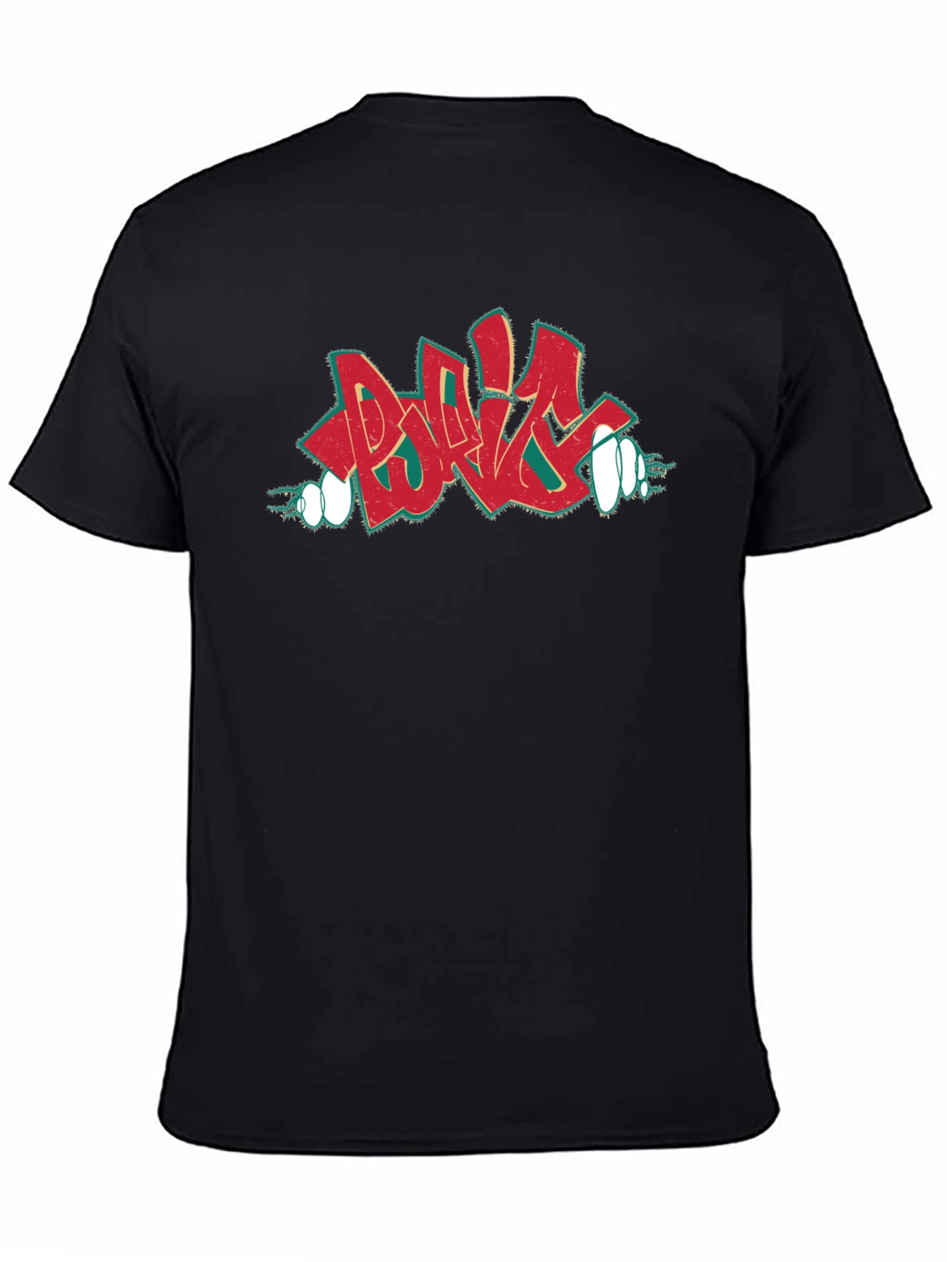 Retro Graffiti Style Graphic Print T-Shirt