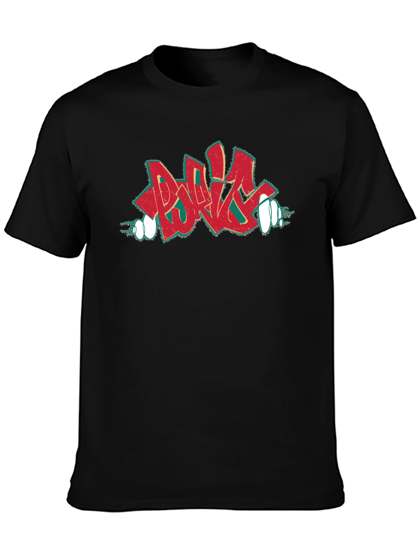 Retro Graffiti Style Graphic Print T-Shirt