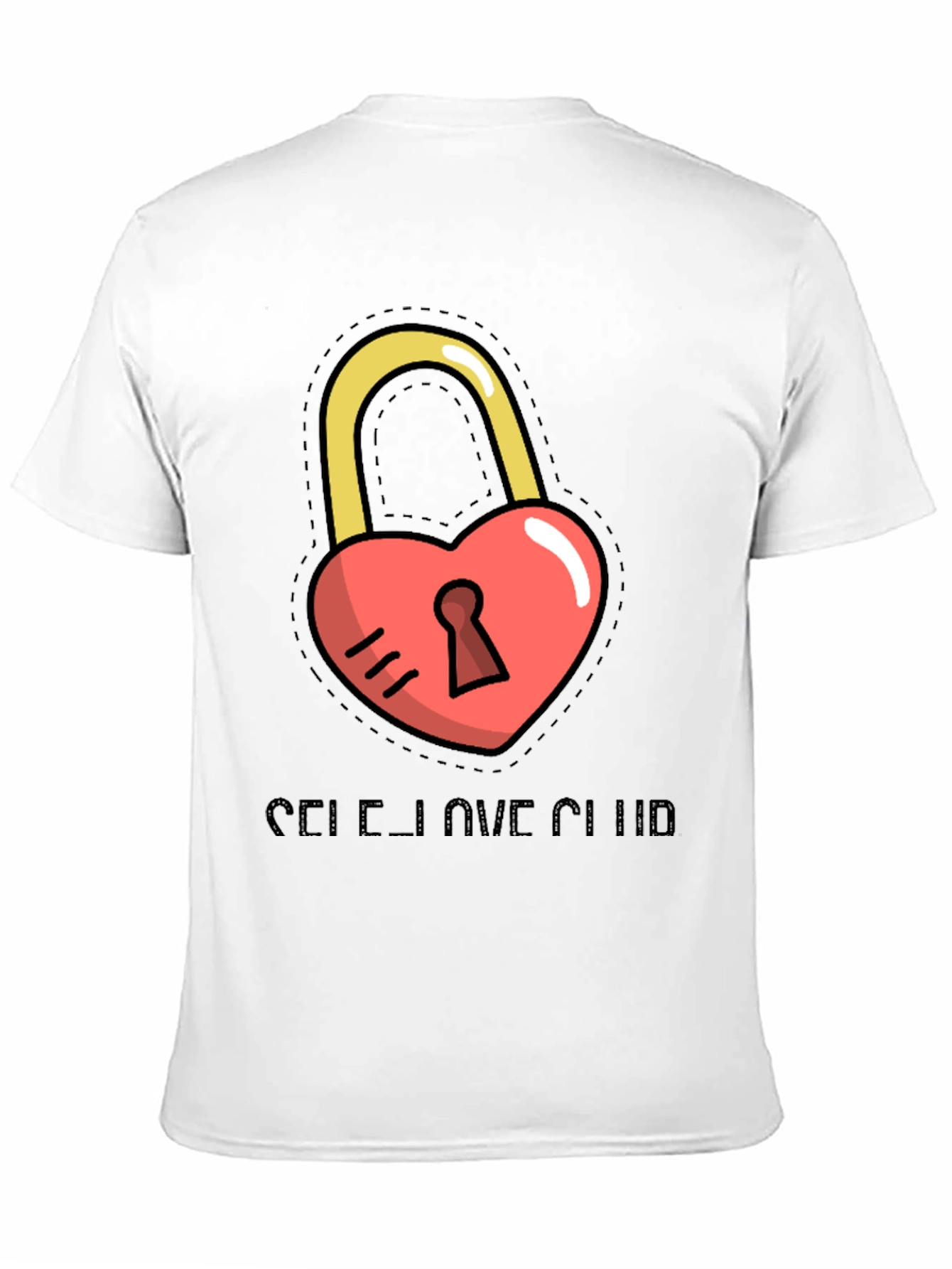 Self-Love Club Heart Lock Black T-Shirt