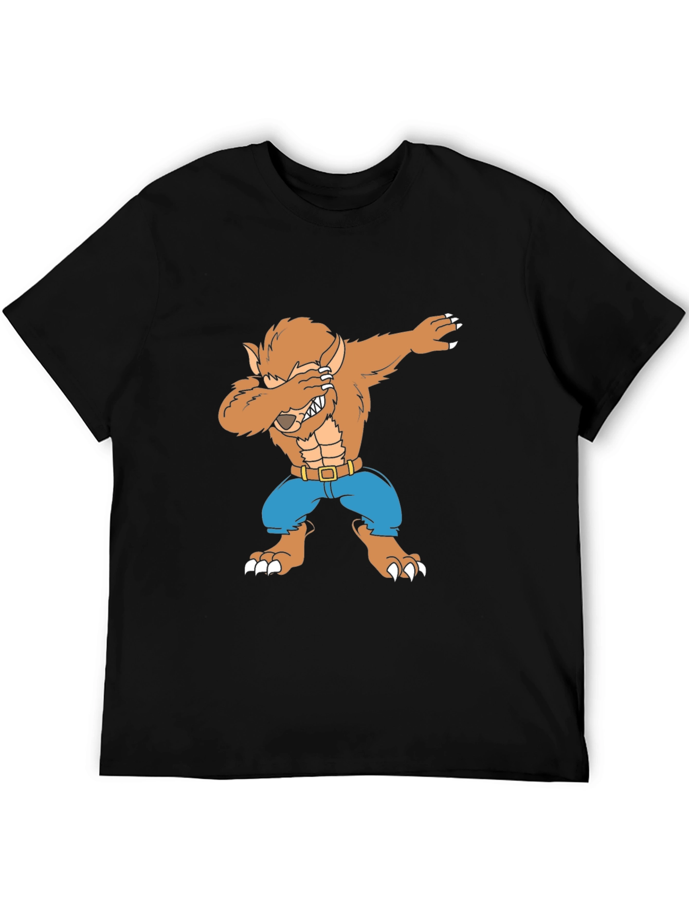 Werewolf Dab T-Shirt - Mens Black Tee