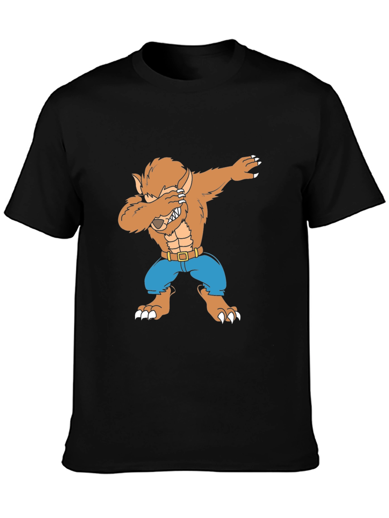 Werewolf Dab T-Shirt - Mens Black Tee