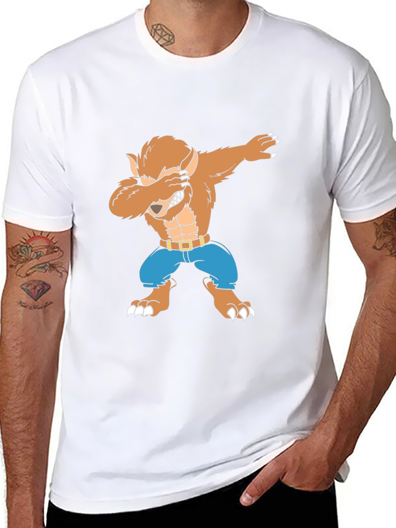Werewolf Dab T-Shirt - Mens Black Tee