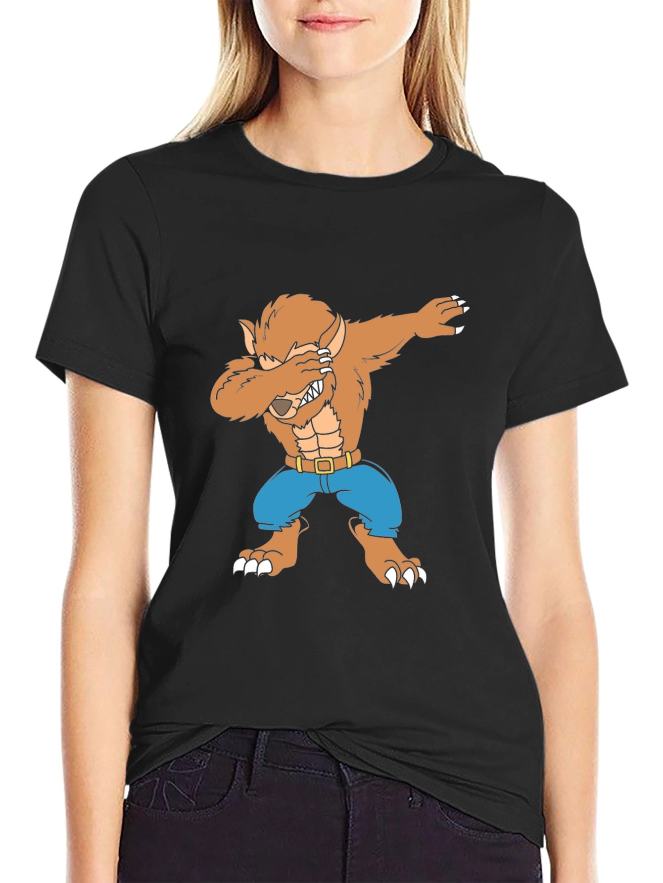 Werewolf Dab T-Shirt - Mens Black Tee