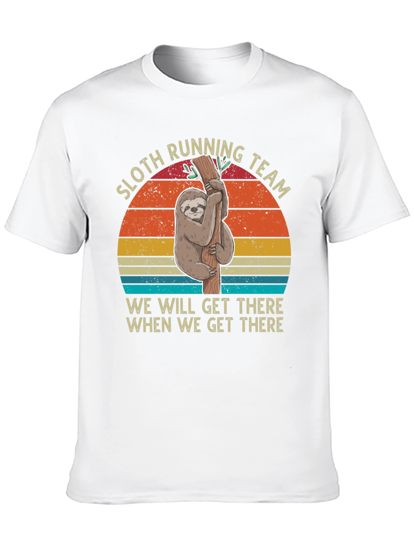 Sloth Running Team T-Shirt Funny Lazy Tee
