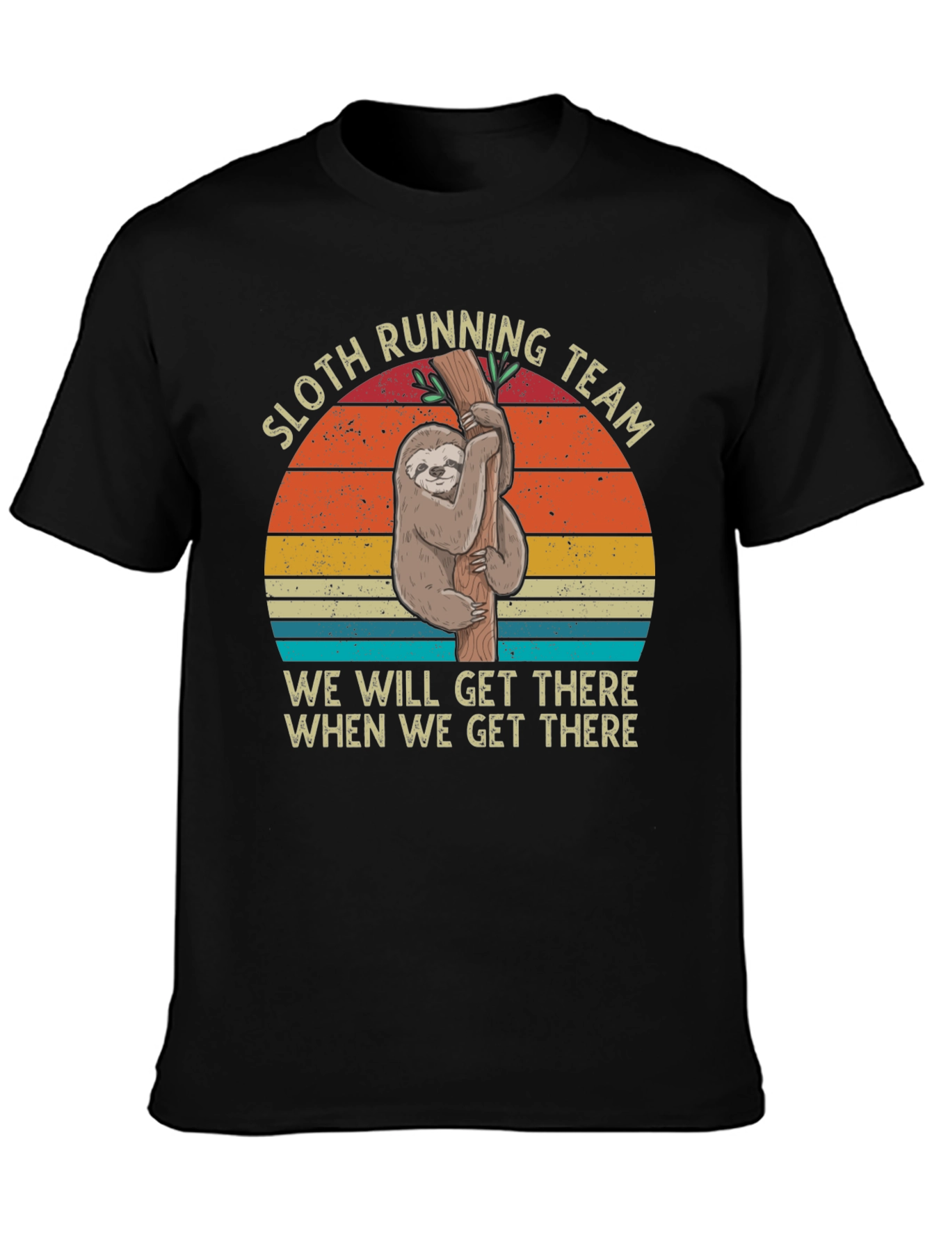 Sloth Running Team T-Shirt Funny Lazy Tee