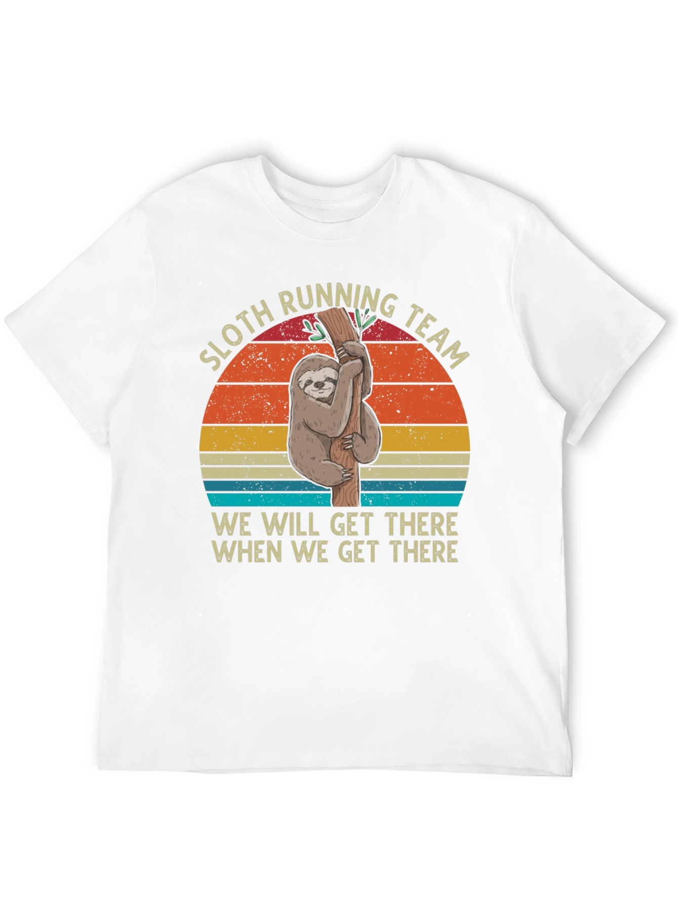 Sloth Running Team T-Shirt Funny Lazy Tee