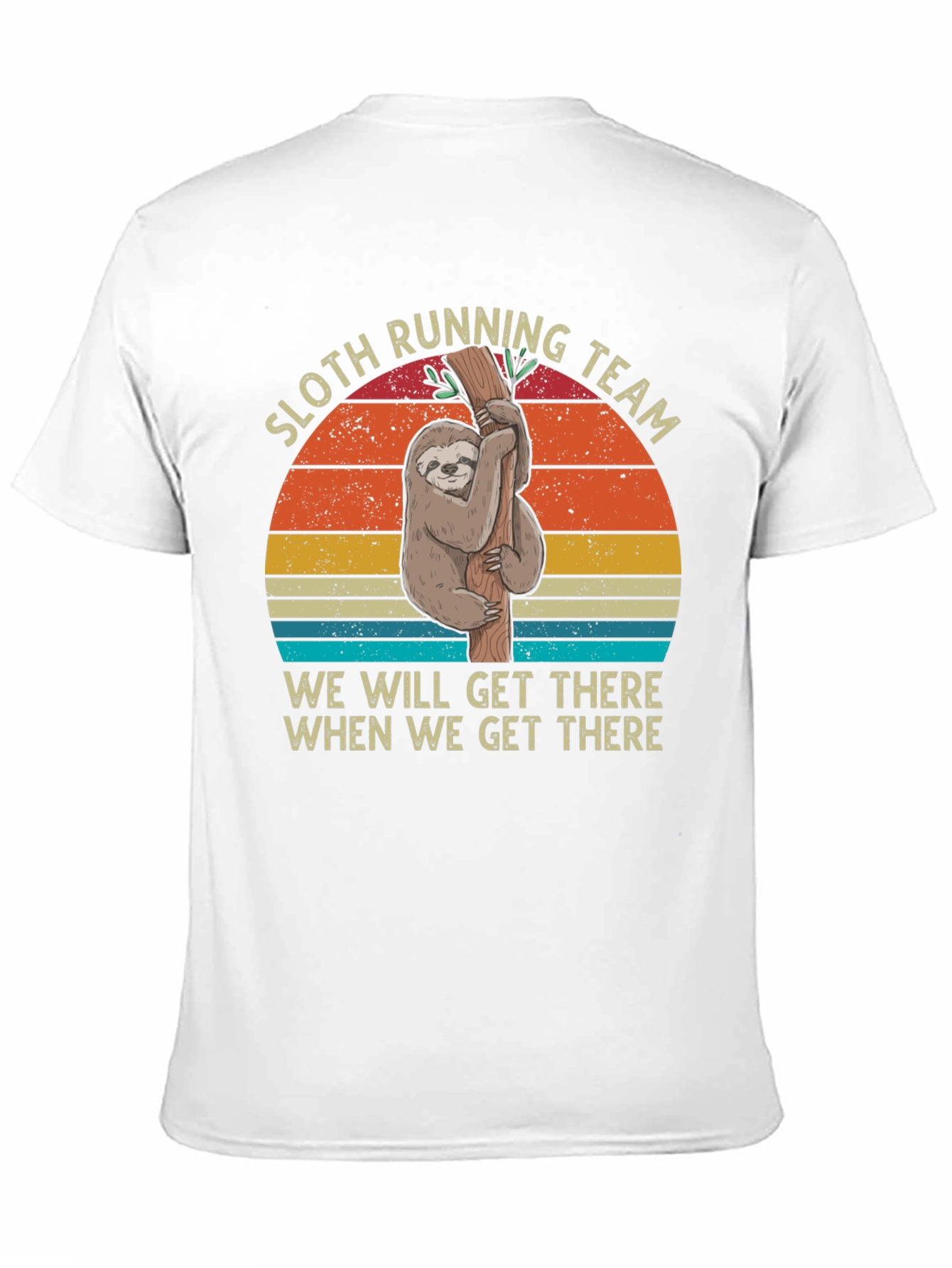 Sloth Running Team T-Shirt Funny Lazy Tee