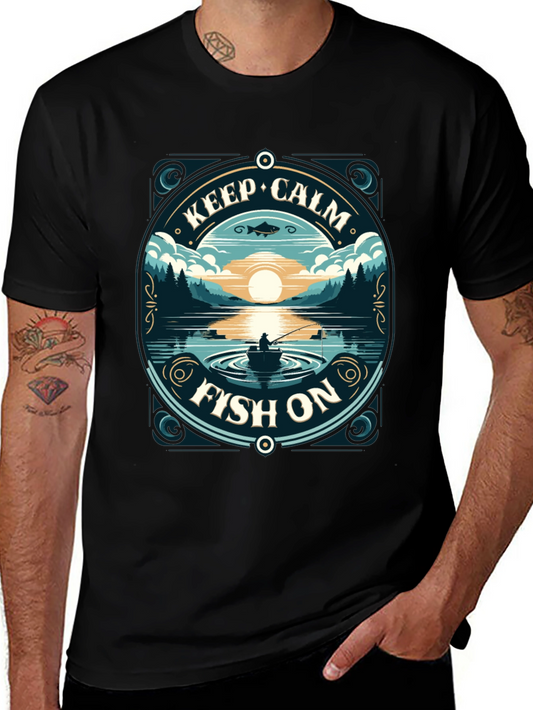 Keep Calm Fish On T-Shirt