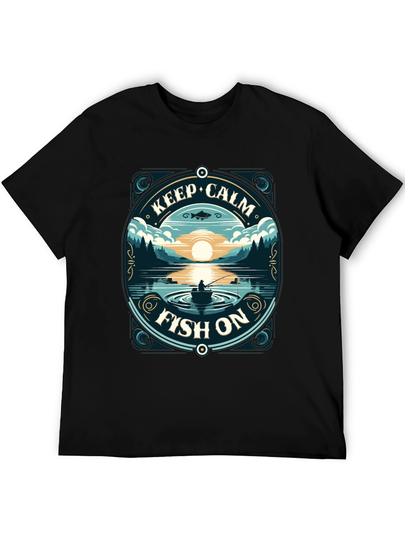 Keep Calm Fish On T-Shirt