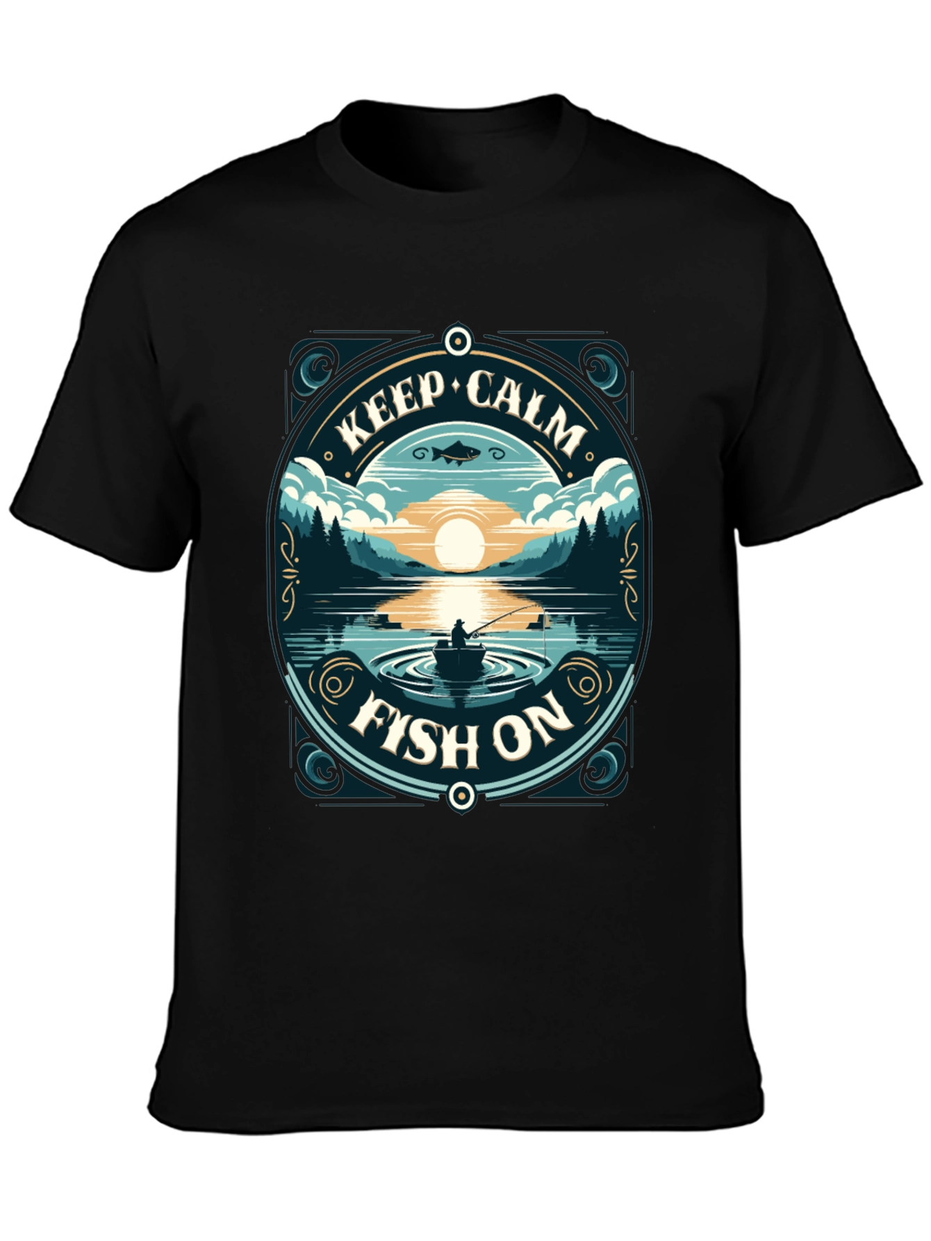Keep Calm Fish On T-Shirt