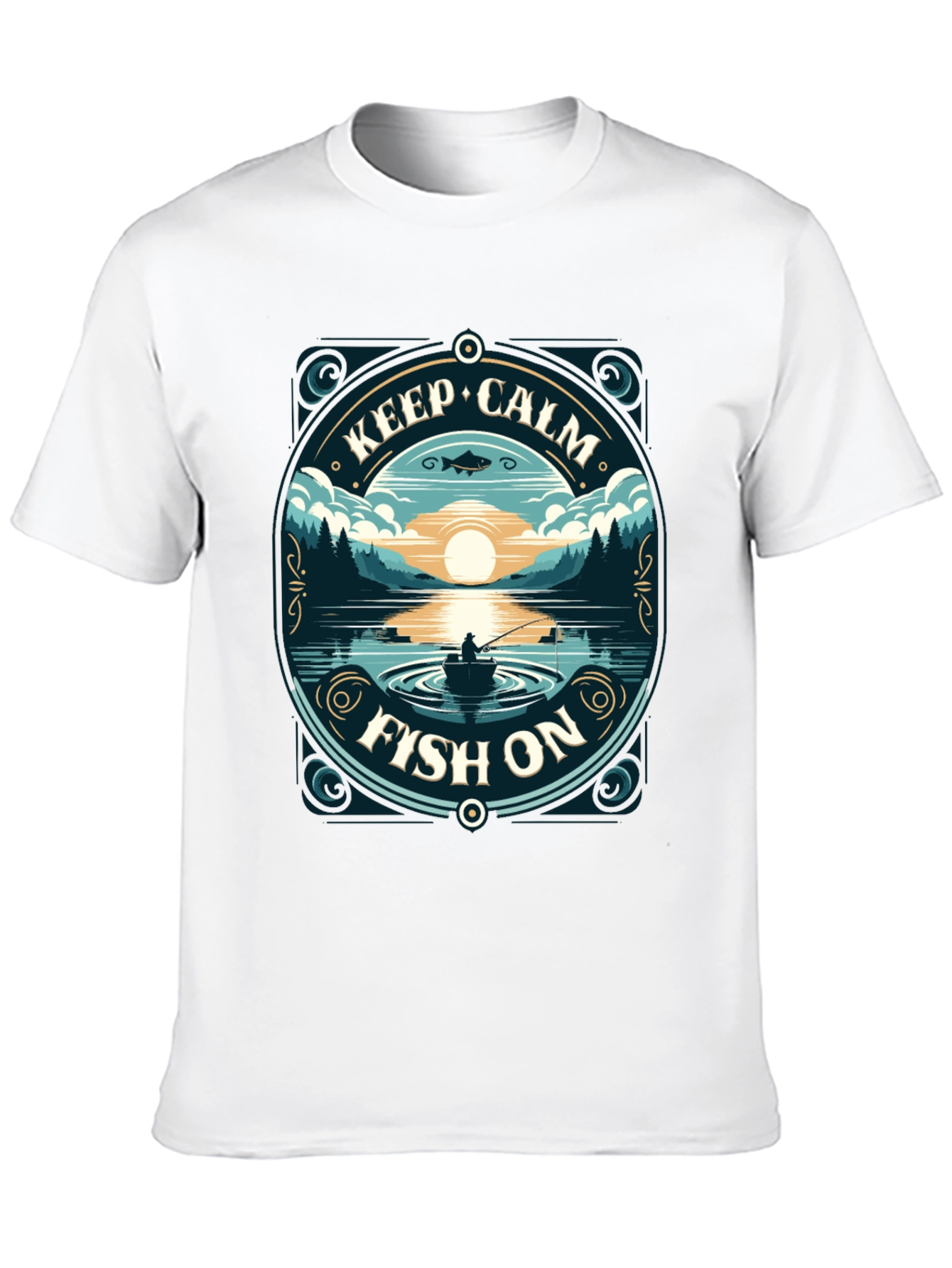 Keep Calm Fish On T-Shirt