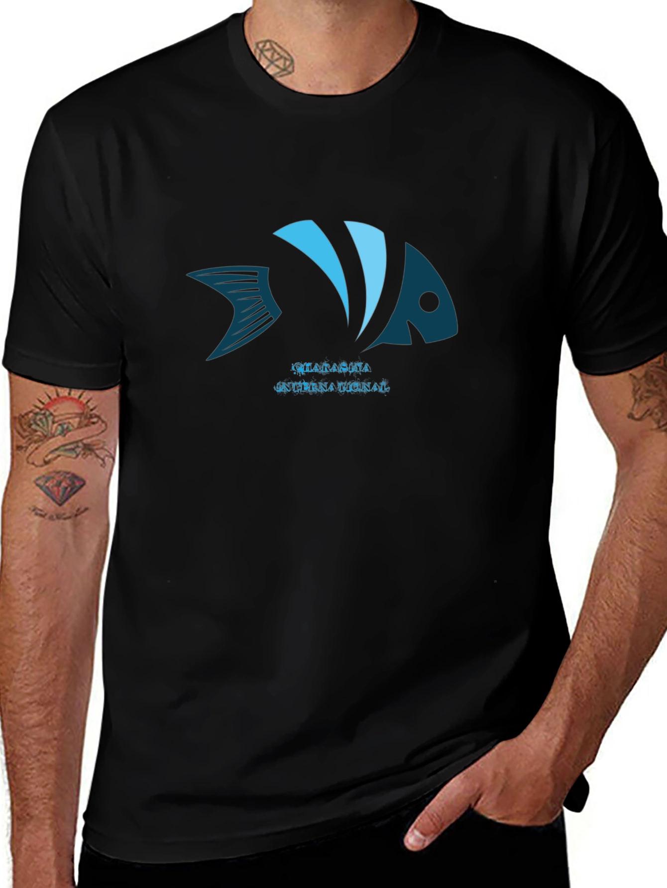 Fish Graphic Black T-Shirt