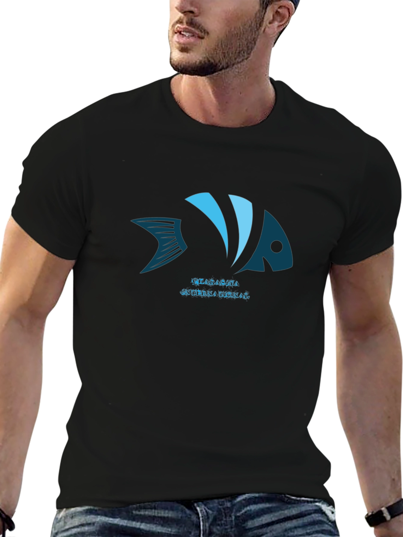 Fish Graphic Black T-Shirt