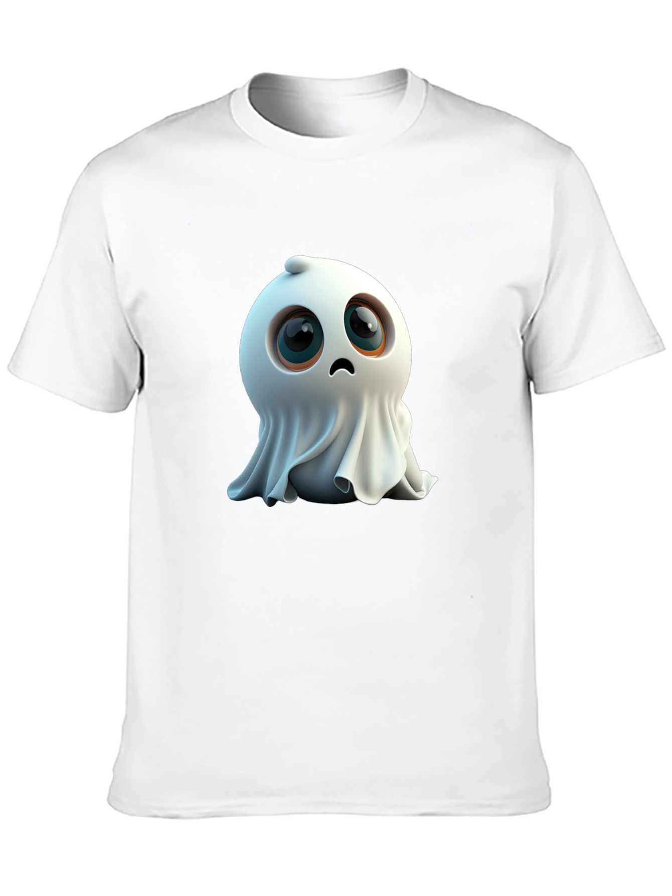 Cute Ghost Graphic Black T-Shirt