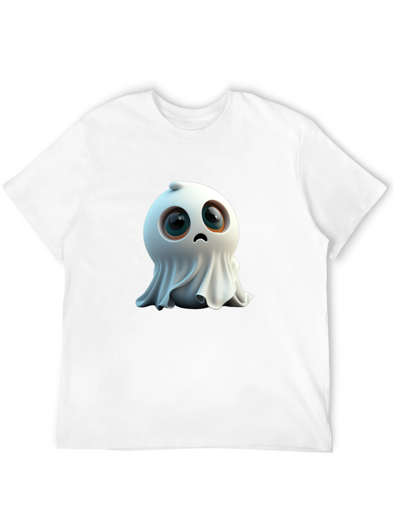 Cute Ghost Graphic Black T-Shirt