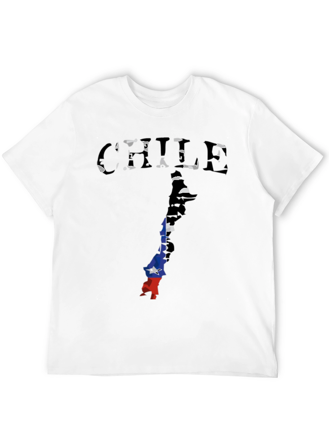 Chile Flag Map Black T-Shirt - Country Pride