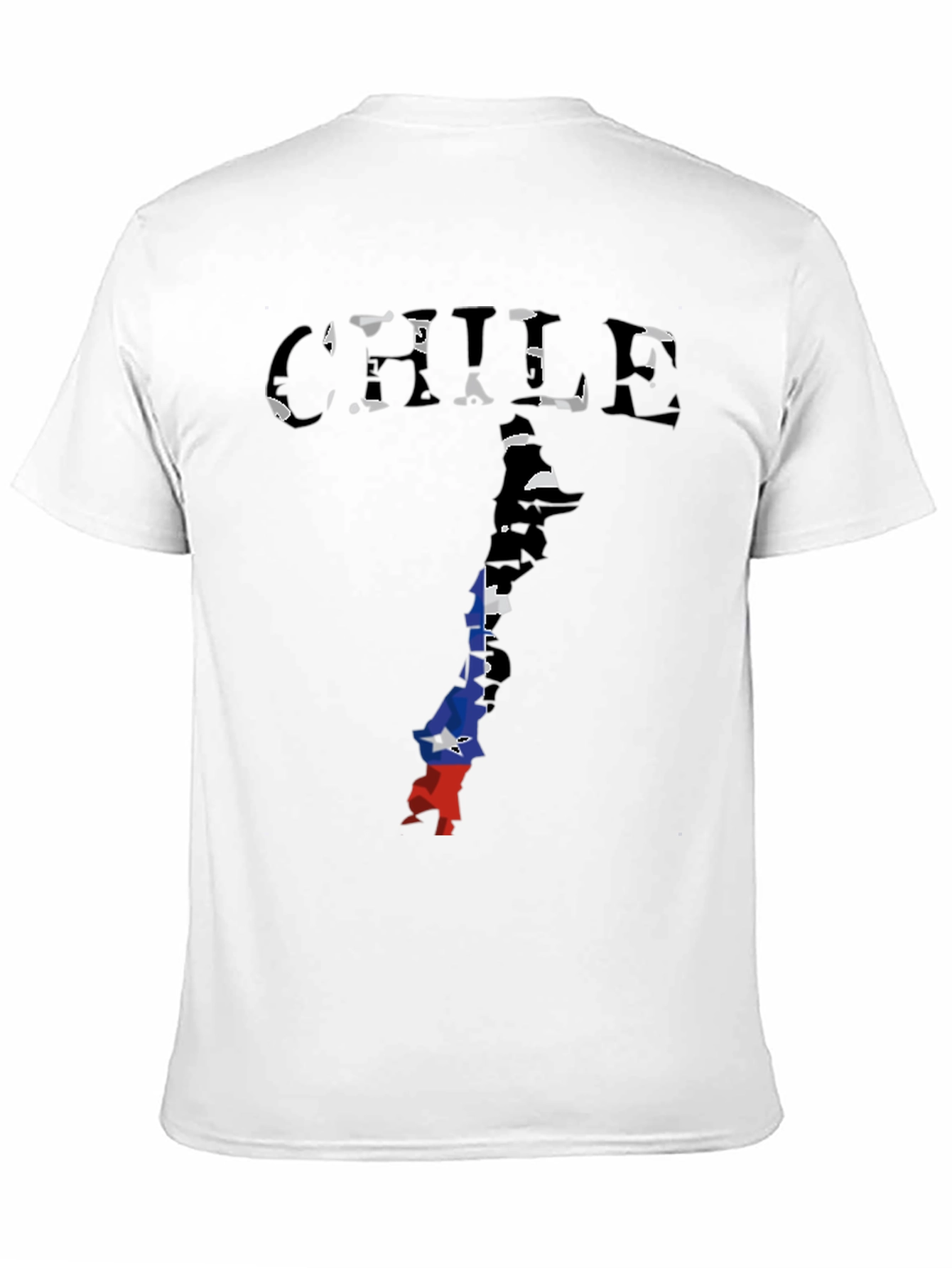 Chile Flag Map Black T-Shirt - Country Pride