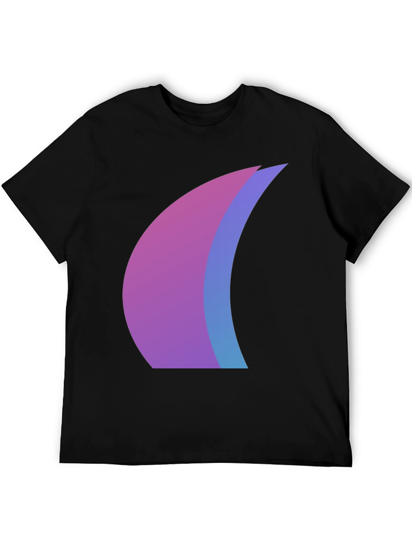 Modern Abstract Graphic Black T-Shirt