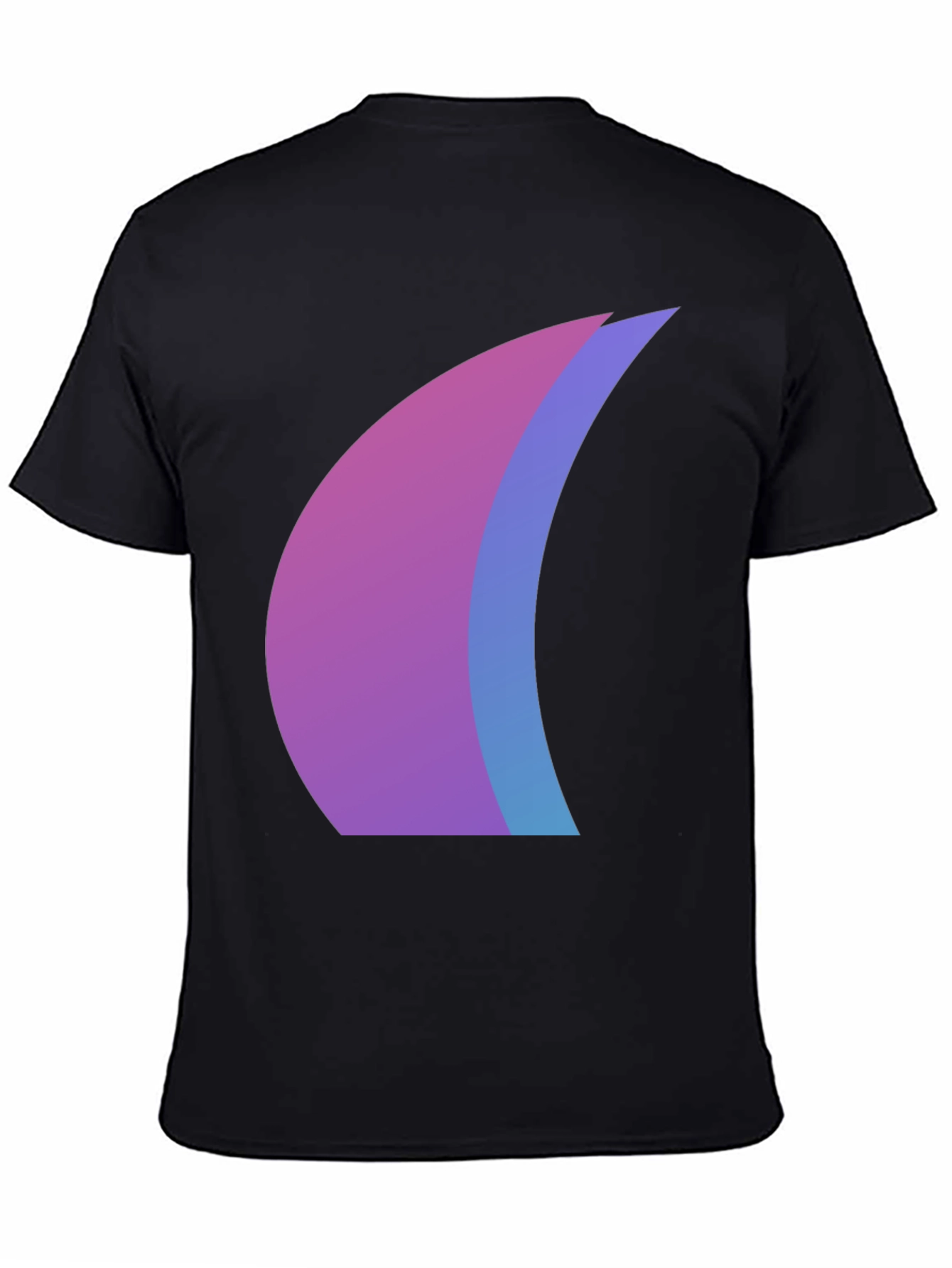 Modern Abstract Graphic Black T-Shirt