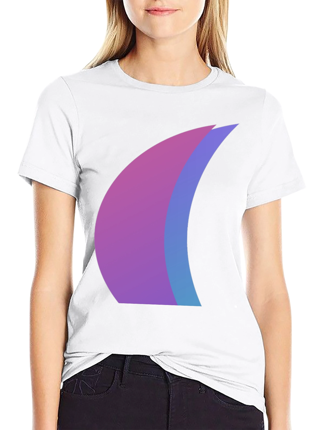 Modern Abstract Graphic Black T-Shirt