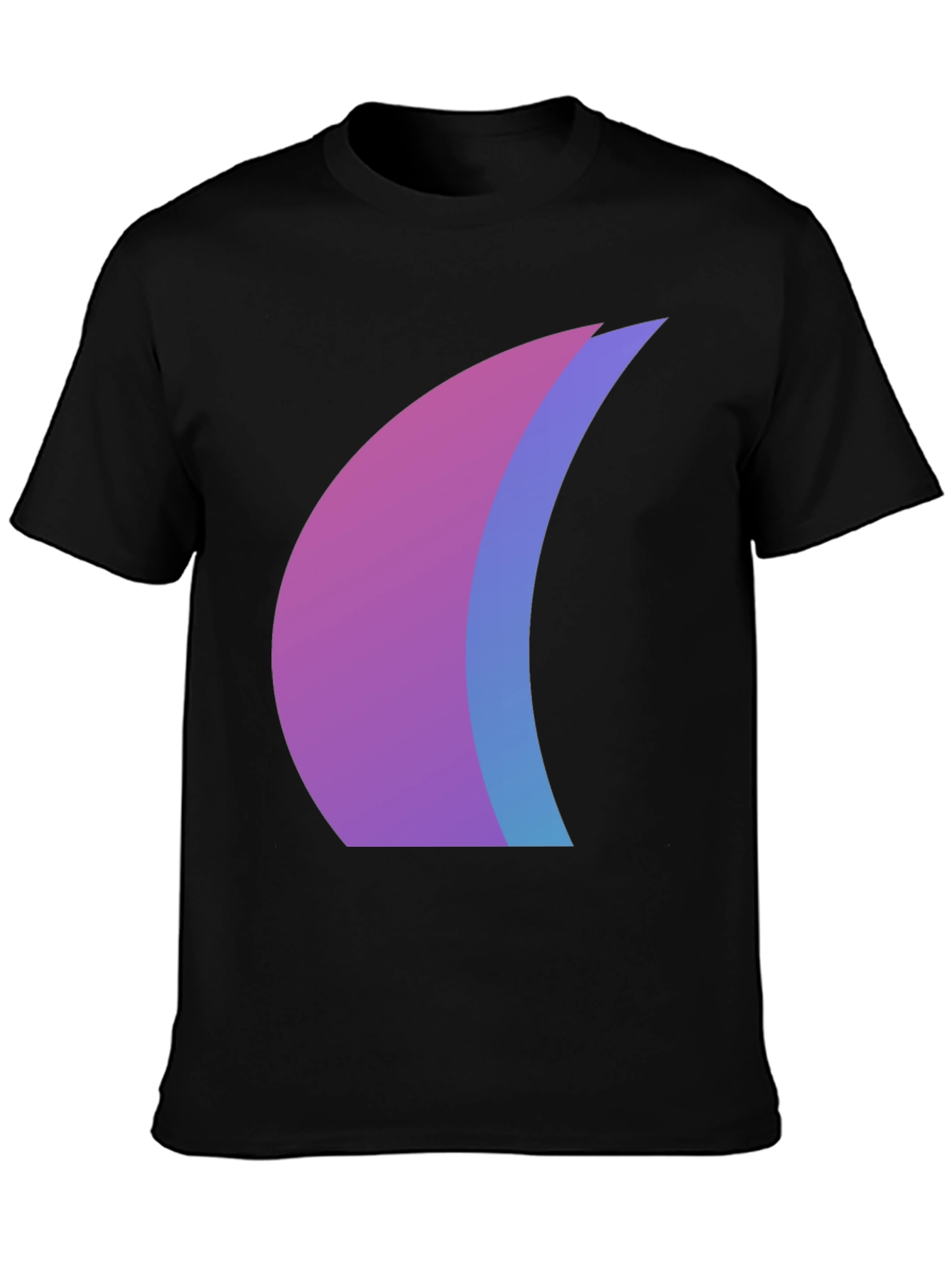 Modern Abstract Graphic Black T-Shirt