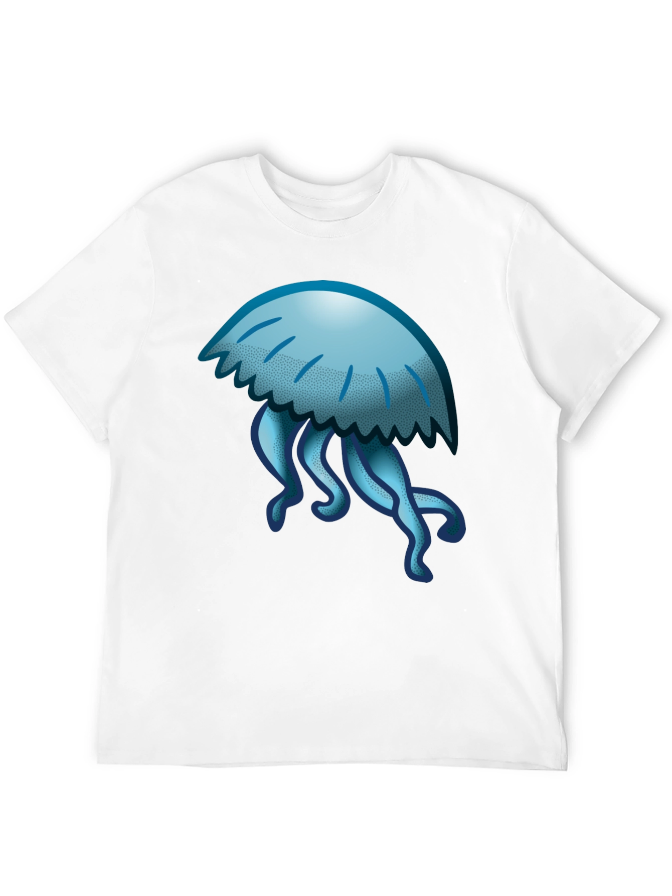 Jellyfish Graphic Tee - Black Cotton T-Shirt