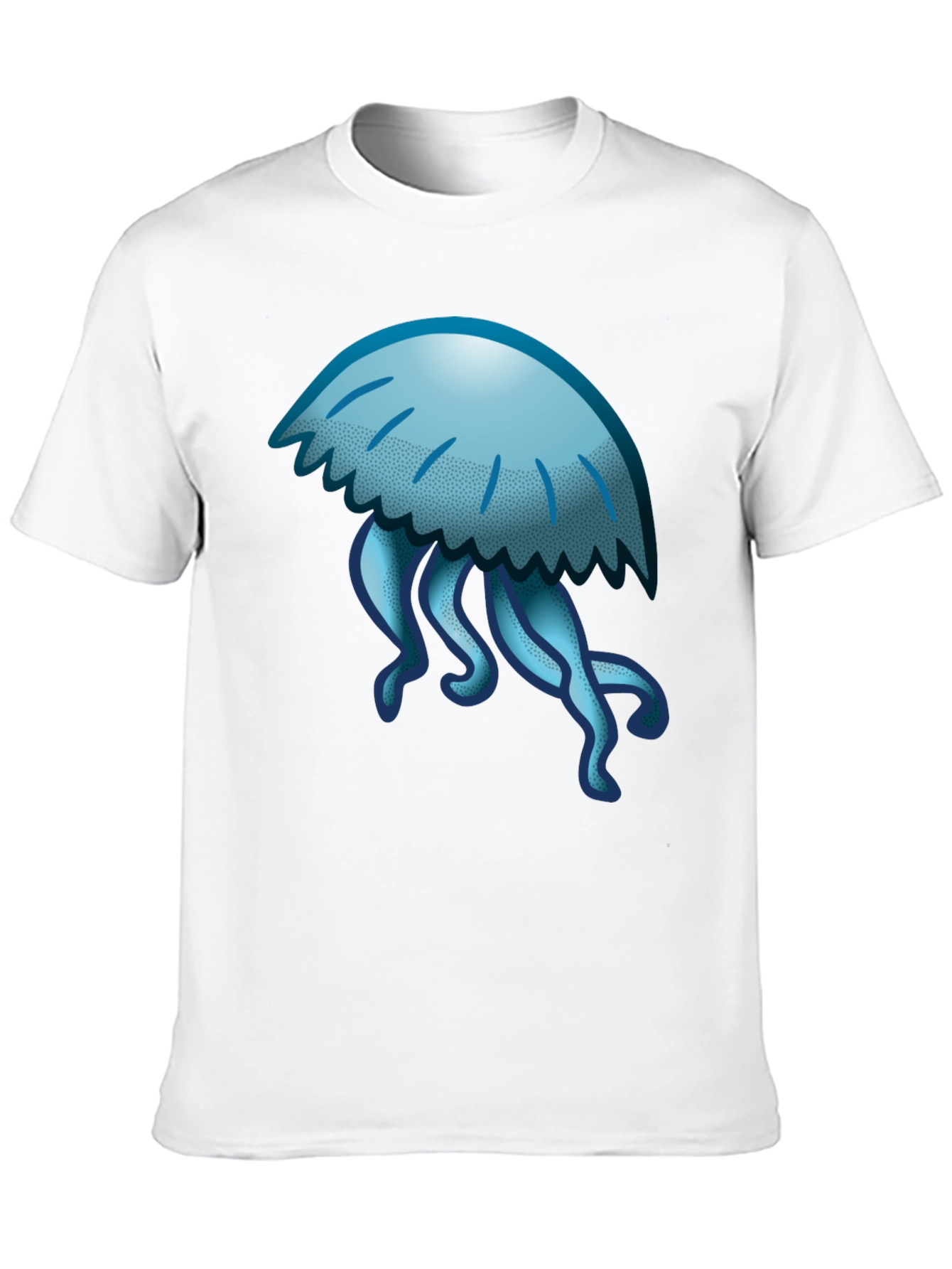 Jellyfish Graphic Tee - Black Cotton T-Shirt