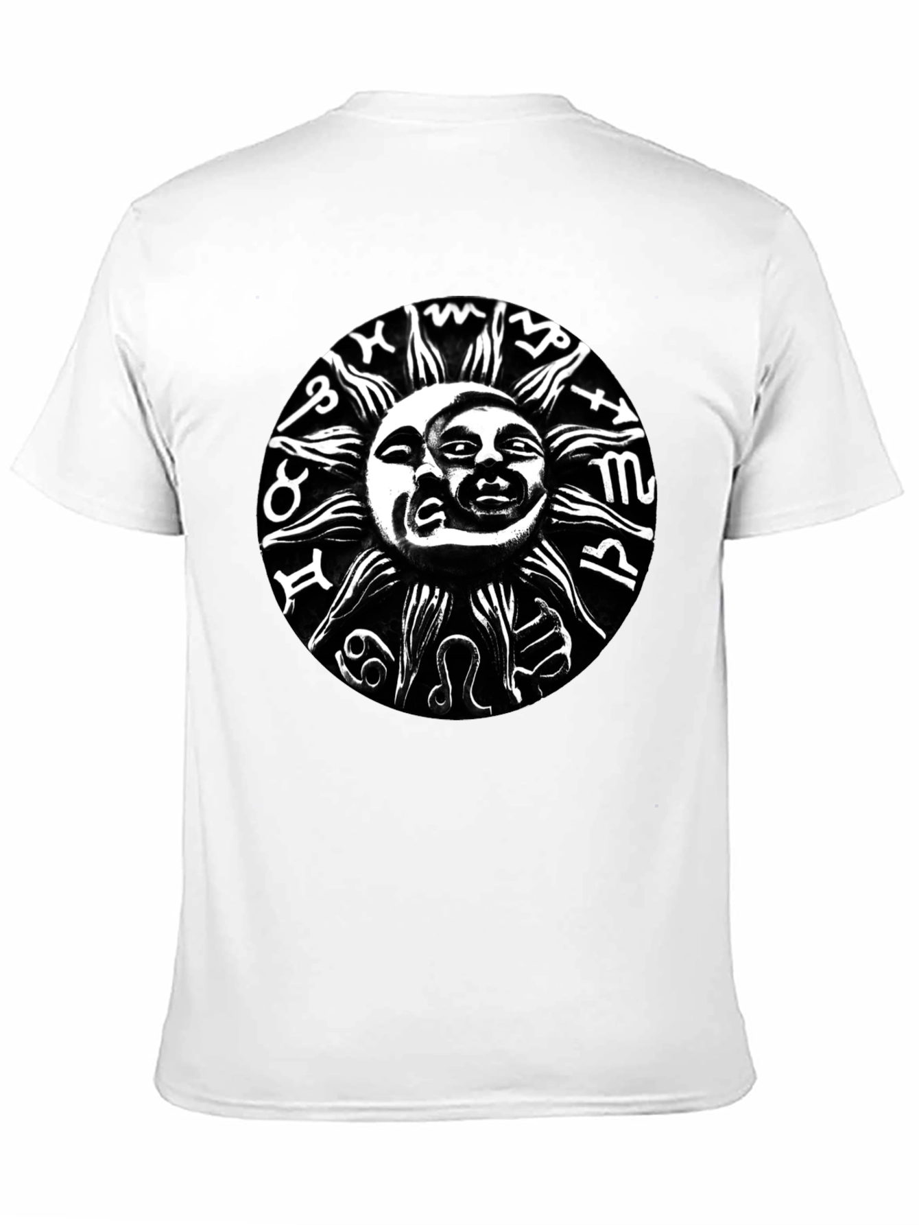 Sun and Moon Zodiac T-Shirt - Black Graphic Tee