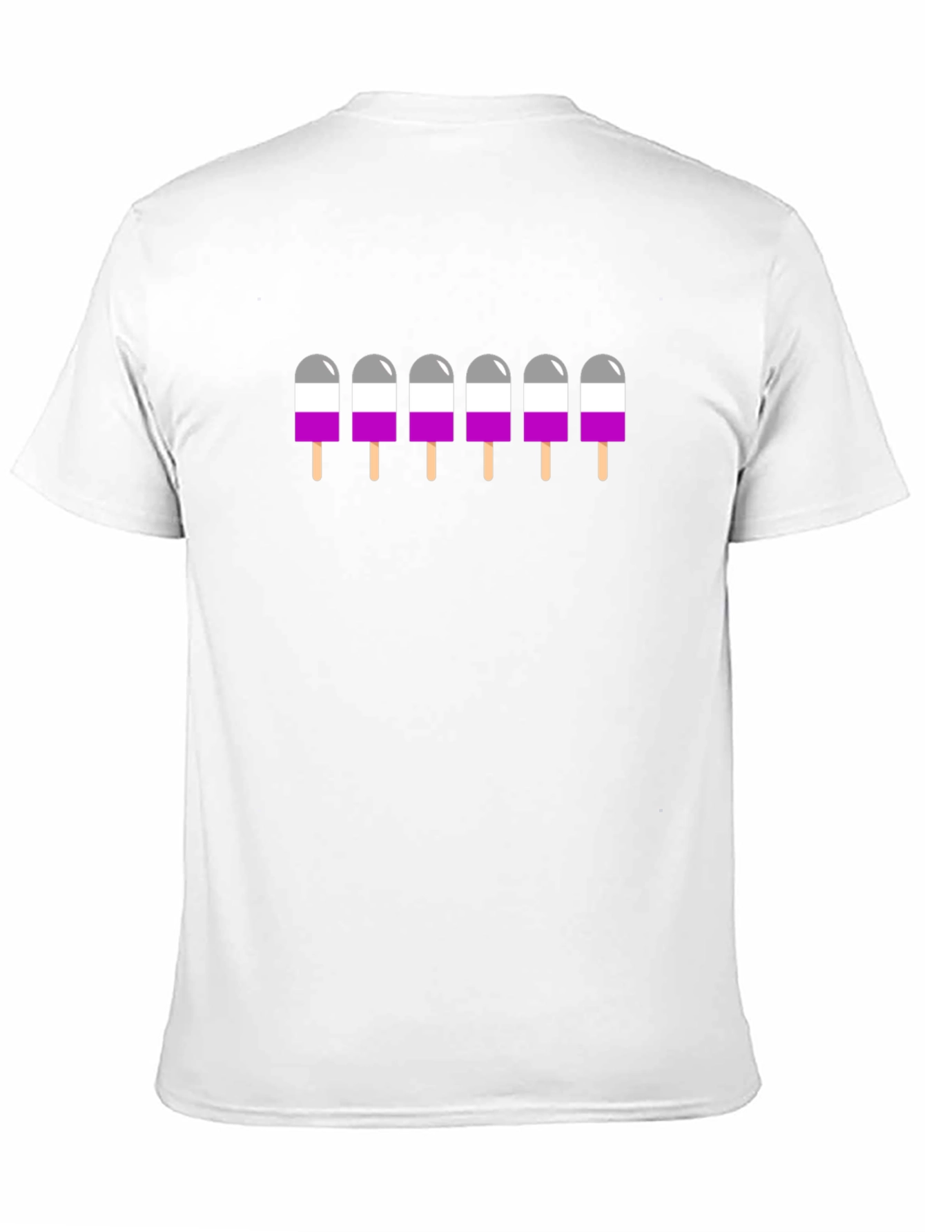 Asexual Pride Popsicle Graphic Tee - Black T-Shirt